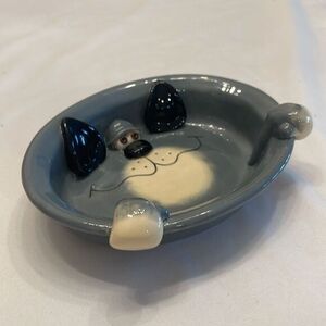 Cute Whimsical Dish Dog Pet Theme Soap Trinket 3D Russ Berrie Design for Douglas